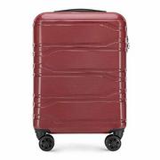 Walizki - WITTCHEN stabilna walizka podróżna na kółkach, bagaż podręczny od Wittchen czerwony poliwęglan, twarda obudowa, na 8 kółkach, zamek szyfrowy, S (53 x 38 x 20 cm) - miniaturka - grafika 1