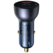 Ładowarki samochodowe - Baseus Particular Ładowarka samochodowa 65W Quick Charge 4.0+ Power Delivery 3.0 Huawei SCP 5A 2xUSB + kabel Type-C TZCCKX-0G - miniaturka - grafika 1