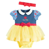 Dresy i komplety dla dziewczynek - Cool Club, Komplet dziewczęcy, Body sukienka z krótkim rękawem, Opaska, mix, Księżniczki Disneya - miniaturka - grafika 1