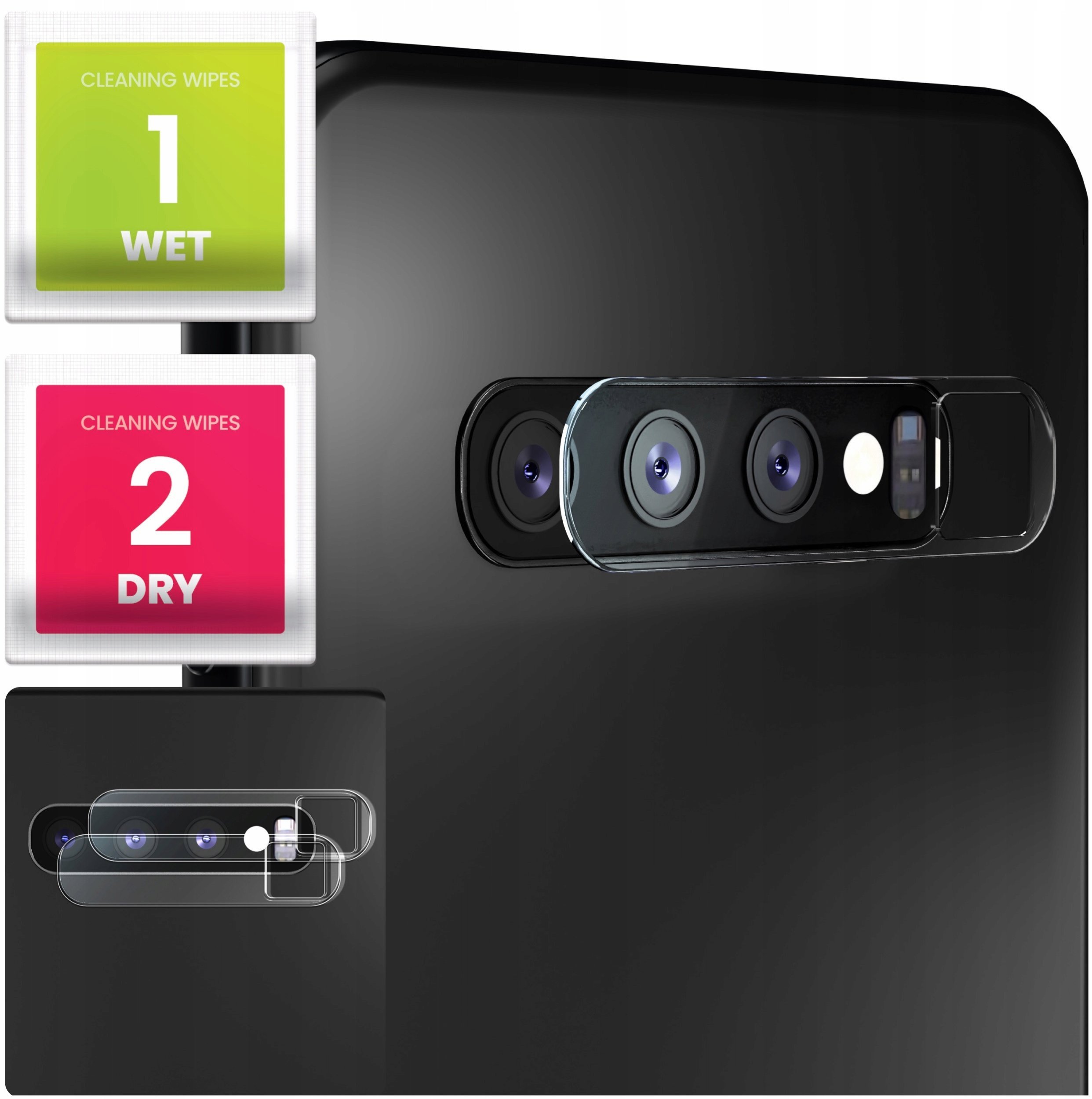 2-PAK Szkło Na Aparat Do Samsung Galaxy S10 Hartowane, Na Obiektyw, 9H