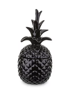 Pojemnik PIGMEJKA Ananas, czarny, 26x12 cm - Pudełka i szkatułki - miniaturka - grafika 1