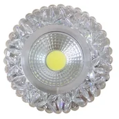 Oprawy, klosze i abażury - Candellux Oprawa Stropowa Stała Okrągła Sak-03 Al/Tr 5W Led Cob 230V Szkło Akrylowe Bezbar 2240299 - miniaturka - grafika 1