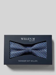 Mucha jedwabna z fakturowanym wzorem - Krawaty i muchy męskie - miniaturka - grafika 1