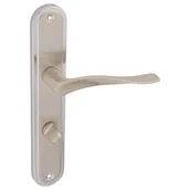 Klamki - Klamka do drzwi wewnętrznych z długim szyldem do wc Augusta Nikiel/chrom Ambition - miniaturka - grafika 1