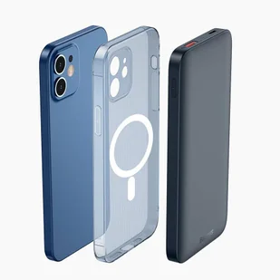 Baseus power bank 10000 mAh 20 W (Power Delivery / Quick Charge) magnetyczna bezprzewodowa ładowarka Qi 10 W (kompatybilna z MagSafe do iPhone) niebieski (PPMT-03) - Ładowarki do telefonów - miniaturka - grafika 15