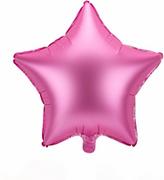 Balony i akcesoria - Balon foliowy gwiazdka, satynowy różowy - 48 cm - 1 szt. - miniaturka - grafika 1
