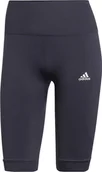 Legginsy - Adidas Legginsy damskie adidas Aeroknit Seamless Short Tights granatowe HE2960 XS - miniaturka - grafika 1