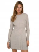 Sukienki - ONLY SUKIENKA DAMSKA DZIANINOWA BEŻOWA PROSTA MINI S 6BA - miniaturka - grafika 1