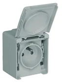 Gniazdka elektryczne - EFAPEL WATERPROOF48 GNIAZDO Z UZIEMIENIEM N/T IP65 SZARY 48112 CCZ - miniaturka - grafika 1