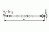 Przewody hamulcowe - Bosch Przewód hamulcowy giętki BOSCH 1987481416 1987481416 - miniaturka - grafika 1