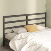 Inne meble do sypialni - Lumarko Wezgłowie łóżka, szare, 206x4x100 cm, lite drewno sosnowe - miniaturka - grafika 1