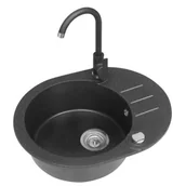 Zlewozmywaki z baterią - Alveus Zlewozmywak Roll 40 S 1214091TON kol 91 Czarny + bateria Tonia - miniaturka - grafika 1