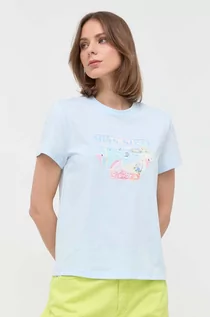 Koszulki sportowe damskie - Miss Sixty t-shirt damski kolor niebieski - grafika 1