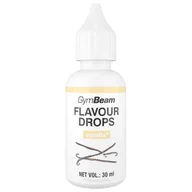 Soki i napoje niegazowane - GymBeam Flavor Drops, krople aromatyzujące, vanilla, 30 ml - miniaturka - grafika 1