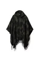 Kurtki damskie - Desigual Poncho_Abstract, 4003 Wojskowa zieleń, zielony, jeden rozmiar dla kobiet, zielony, rozmiar uniwersalny - miniaturka - grafika 1
