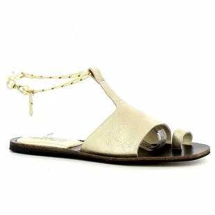 Klapki damskie złote CARINII - Carinii - Klapki i japonki damskie - miniaturka - grafika 1