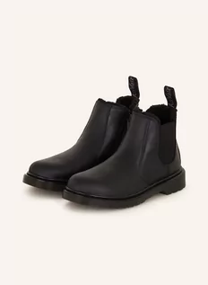 Botki damskie - Dr. Martens Botki Chelsea 2976 Leonore Ze Sztucznym Futrem schwarz - grafika 1