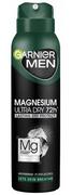 Dezodoranty i antyperspiranty męskie - Garnier Men Dezodorant spray Magnesium Ultra Dry 72h - Lasting Dry Protect 150ml - miniaturka - grafika 1