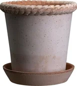 Donice - Doniczka Emilia 25 cm różowa z podstawką - miniaturka - grafika 1