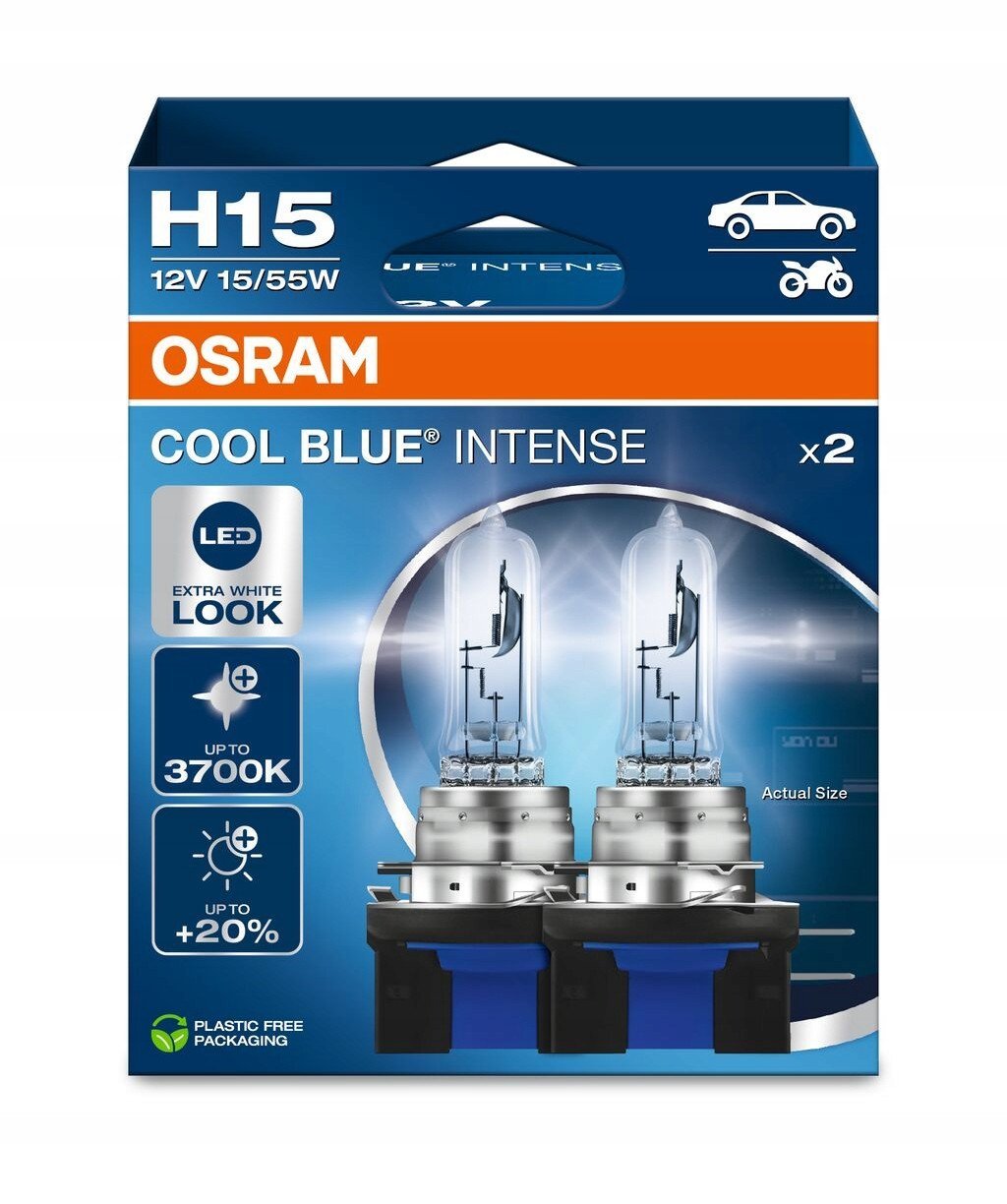 Żarówka Zestaw 2szt. H15 12V 55/15W PGJ23T-1 Cool Blue Intense NextGen