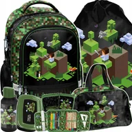 Plecaki szkolne i tornistry - Plecak Minecraft Szkolny Zestaw 6w1 Gaming Gra Gry Do 1 Klasy Dla Chłopaka - miniaturka - grafika 1