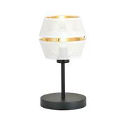 Lampy stojące - MALIA LN1 WHITE/GOLD 1184/LN1 lampa wisząca czarna z abażurem złoty środek - miniaturka - grafika 1