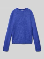 Swetry dla dziewczynek - Sweter z dzianiny z prążkowanymi wykończeniami - miniaturka - grafika 1