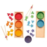 Miseczki i talerzyki dla dzieci - Grimms Tęczowe miseczki gra do sortowania 1+ - Grimm's Grimms - Zabawka drewniana - Montessori 42125 - miniaturka - grafika 1