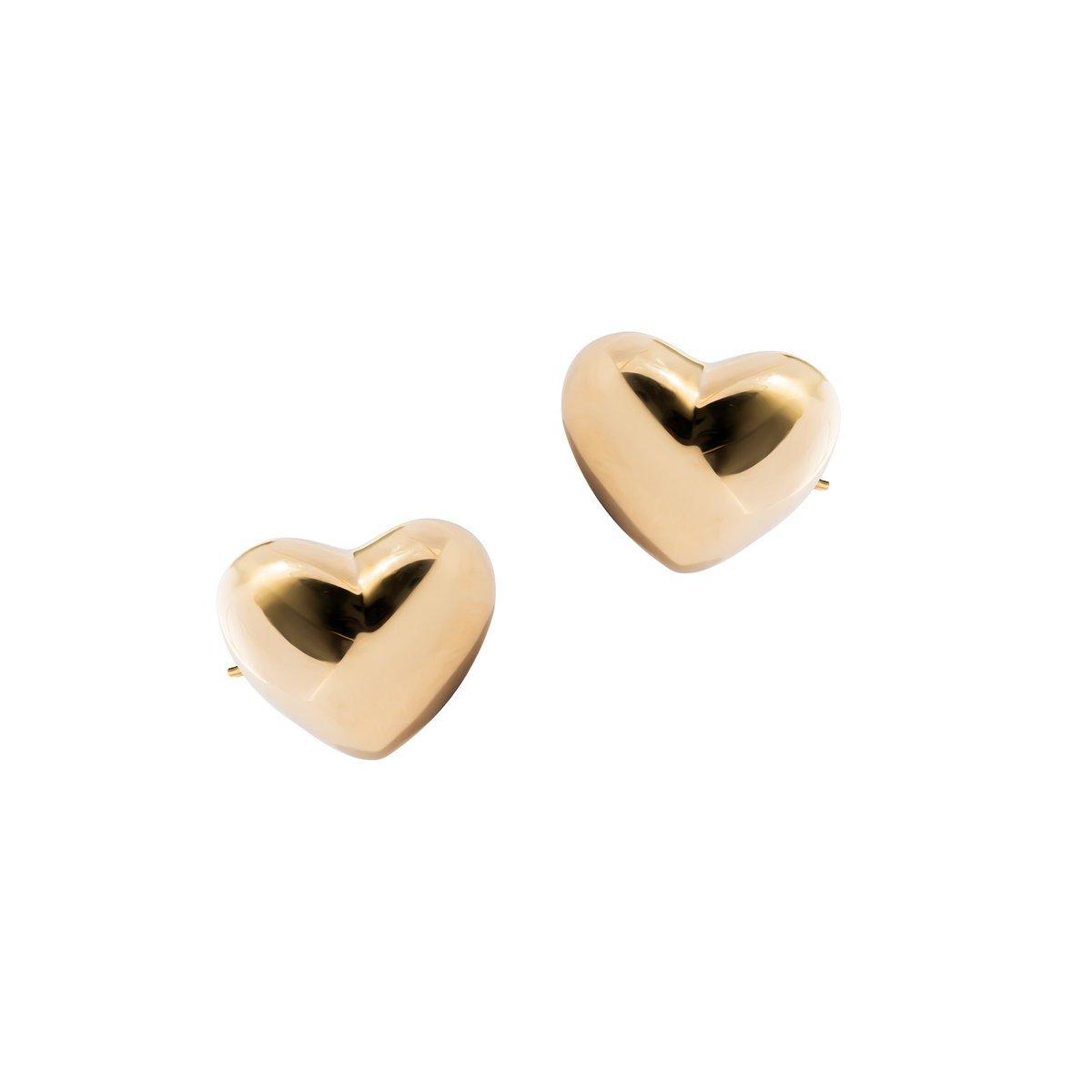 Złote kolczyki 585 Serce Płomień Uczuć