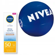Kremy do twarzy - NIVEA SUN Matujący krem do twarzy opalania SPF 50 ml + Piłka plażowa - miniaturka - grafika 1
