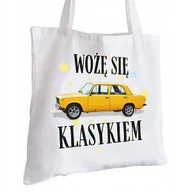 Torby i wózki na zakupy - Torba Bawełniana biała dla Kierowcy Na Prezent ekologiczna Trwały Nadruk - miniaturka - grafika 1