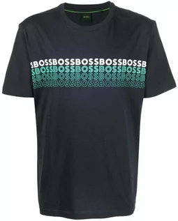 Koszulki męskie - Koszulka męska T-shirt Hugo Boss bawełniana granatowa (50488785-402) - grafika 1