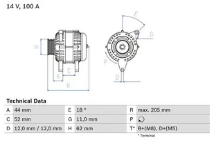 BOSCH Alternator 0 986 049 231 - Alternatory - miniaturka - grafika 1