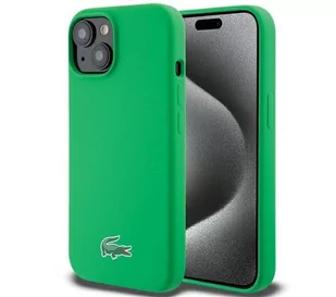 Lacoste LCHMP15SSLON Hardcase Silicone MagSafe do iPhone 15 Zielony - Etui i futerały do telefonów - miniaturka - grafika 1