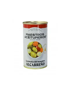 Oliwki MAESTROS ALCARRENO puszka 350g zielone z pestką i warzywami w słodko-słonej marynacie - Pasztet i przetwory mięsne - miniaturka - grafika 1