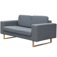 Sofy i kanapy - vidaXL Sofa 2-os. jasnoszara - miniaturka - grafika 1