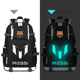 Plecak z nadrukiem Messi Football star tornister i torba podróżna czarny1 - Torby podróżne - miniaturka - grafika 1