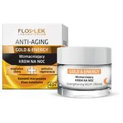 Kremy do twarzy - Flos-Lek Anti-Aging Gold Therapy Wzmacniający Krem na noc 50ml - miniaturka - grafika 1