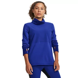 Bluzy sportowe damskie - Damska bluza do biegania Under Armour UA Qualifier Cold Funnel - niebieska - UNDER ARMOUR - grafika 1