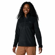Bluzy damskie - Damska bluza polarowa Columbia Benton Springs 1/2 Snap Pullover Fleece II black - L - miniaturka - grafika 1