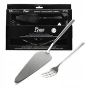 Zestawy sztućców - KOMPLET 6 WIDELCZYKÓW do CIASTA i ŁOPATKA ZESTAW LENA SZTUĆCE POŁYSK - miniaturka - grafika 1