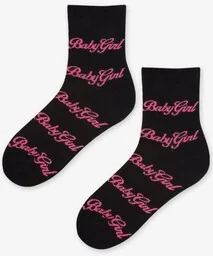 Skarpetki damskie z modnych kolorach z napisem Baby Girl Milena - Skarpetki damskie - miniaturka - grafika 1