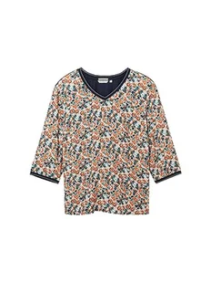 TOM TAILOR T-shirt damski, 32369 - Small Grey Tie Dye Floral, XXL - Koszulki i topy damskie - miniaturka - grafika 1