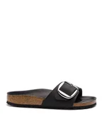 Klapki i japonki damskie - Birkenstock Klapki Madrid Big Buckle 1006523 Czarny - miniaturka - grafika 1