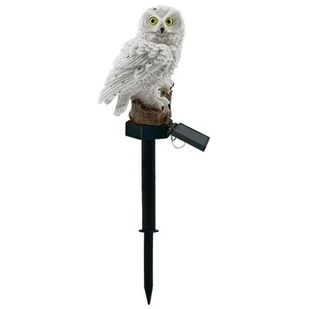 Saska Garden Saska Garden Sowa lampa solarna 11x8x44CM 1040097 - Lampy ogrodowe - miniaturka - grafika 1