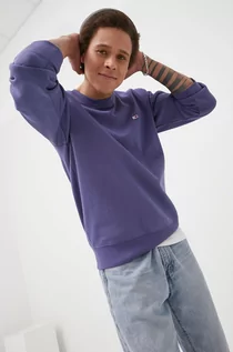 Bluzy męskie - Tommy Jeans Bluza męska kolor fioletowy gładka - grafika 1