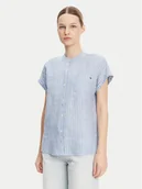 Koszule damskie - Tommy Hilfiger Koszula WW0WW44715 Błękitny Regular Fit - miniaturka - grafika 1