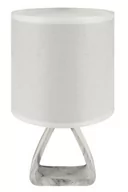 Lampy stojące - STRUHM Nowoczesna lampka stołowa nocna marmur ATENA E14 27cm biały - miniaturka - grafika 1