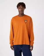 Bluzy męskie - Męski longsleeve Wrangler CHEST LOGO TEE 4XL - miniaturka - grafika 1