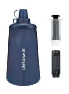 Shakery i bidony sportowe - Butelka z filtrem Lifestraw Peak Series Flex Squeeze Bottle 650ml - mountain blue - miniaturka - grafika 1
